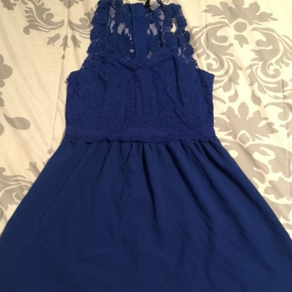 Royal blue lace dress